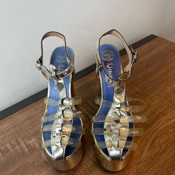 Jeffrey Cambell US 10 Chunky Heels Silver Women - Picture 3 of 7